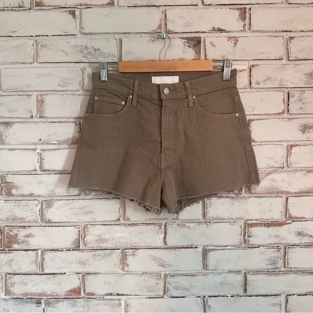 MOTHER Superior Dodger Short Short Fray Green Shorts